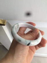 Load image into Gallery viewer, 59.6mm Certificated Type A 100% Natural White green red purplewith green floating flowers Jadeite Jade bangle G110-9546