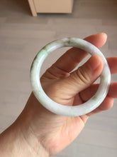 Load image into Gallery viewer, 55.3mm certified 100% natural Type A light green purple brown round cut jadeite jade bangle BS111-2543