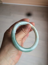Load image into Gallery viewer, 58mm certified 100% natural type A green round cut jadeite jade bangle AY8-6177