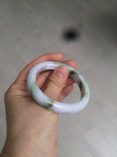Load image into Gallery viewer, 50.5mm Certified Type A 100% Natural light purple/green oval shape Jadeite Jade bangle AY9-5293