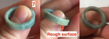 Load image into Gallery viewer, 17.1mm 6 3/4 100% natural type A icy watery green/blue icy watery Guatemala jadeite jade band ring group AQ86