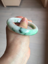 Load image into Gallery viewer, 58mm Certified Type A 100% Natural sunny green/white Jadeite Jade bangle BN16-7069