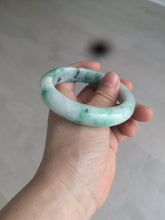 Load image into Gallery viewer, 57.6mm Certified 100% natural Type A sunny green/white jadeite jade bangle AX49-4131