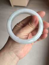 Load image into Gallery viewer, 56.6mm certified 100% natural Type A icy watery light green/white jadeite jade bangle BP52-3872