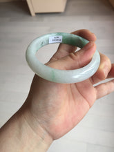 Load image into Gallery viewer, 56.1mm certified 100% natural  icy watery light white/sunny green jadeite jade bangle BN71-3879