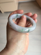 Load image into Gallery viewer, 55.6mm Certified type A 100% Natural sunny green/purple/yellow(Fu LU SHOU) Jadeite bangle BN41-5127