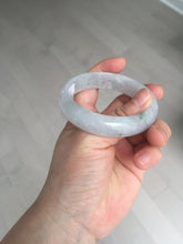 Load image into Gallery viewer, 54.4mm certified 100% natural Type A icy watery white light purple jadeite jade bangle BN8-7071
