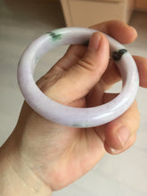 Load image into Gallery viewer, SOld! pleae don't order. Thanks. 55mm certified 100% natural type A sunny green/purple jadeite jade bangle BN86-8721
