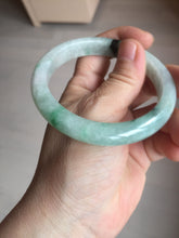 Load image into Gallery viewer, 57mm Certificated sunny green/dark green/white jadeite jade bangle BK119-8242