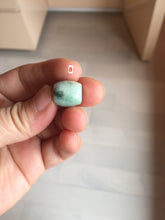 Load image into Gallery viewer, 13mm Type A 100% Natural sunny green/white/light purple olive shape Jadeite Jade LuluTong (Every road is smooth) bead pendant group PB119