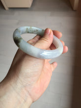 Load image into Gallery viewer, 57.5mm Certified Type A 100% Natural icy watery white purple black brown seaweeds and golden sand Jadeite Jade bangle H159-7064