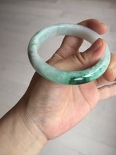 Load image into Gallery viewer, 56.1mm certified 100% natural  icy watery light white/sunny green jadeite jade bangle BN71-3879