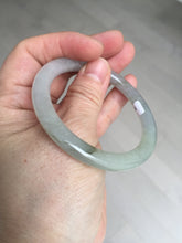 Load image into Gallery viewer, 52.3mm certified 100% natural Type A icy watery light green/purple/gray slim round cut jadeite jade bangle BL110-9439