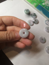 Load image into Gallery viewer, 18mm Type A 100% Natural green/purple/white Jadeite Jade safety Guardian donut Pendant group m99