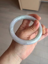 Load image into Gallery viewer, 58.4mm Certified Type A 100% Natural light green chubby round cut Jadeite Jade bangle BM36-0023