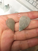 Load image into Gallery viewer, 100% natural type A white purple green yellow jadeite jade leaf pair pendant/earring group BP156