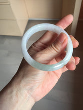 Load image into Gallery viewer, 54.2mm certified 100% natural Type A icy watery light watermelon rind oliy light green/purple/brown( 淡瓜油青) jadeite jade bangle BQ3-8153