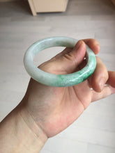 Load image into Gallery viewer, 56.1mm certified 100% natural  icy watery light white/sunny green jadeite jade bangle BN71-3879