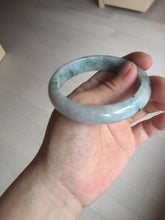 Load image into Gallery viewer, 54.9mm Certificated light green/purple with green floating flowers  jadeite jade bangle S84-7072