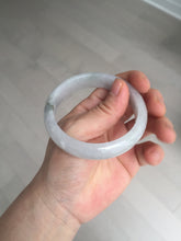 Load image into Gallery viewer, 54.4mm certified 100% natural Type A icy watery white light purple jadeite jade bangle BN8-7071