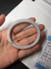 Load image into Gallery viewer, 52mm certified Type A 100% Natural green/white oval Jadeite Jade bangle BM60-0287