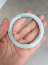Load image into Gallery viewer, 54mm Certified type A 100% Natural sunny green/white round cut Jadeite bangle BN81-9817