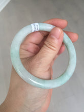 Load image into Gallery viewer, 57mm Certified type A 100% Natural sunny green/white round cut Jadeite bangle BN77-9819