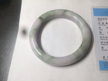 Load image into Gallery viewer, 58.8mm Certified Type A 100% Natural green/purple/brown Jadeite Jade bangle C86-5287