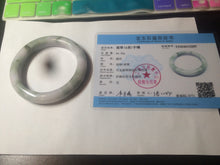 Load image into Gallery viewer, 58.8mm Certified Type A 100% Natural green/purple/brown Jadeite Jade bangle C86-5287