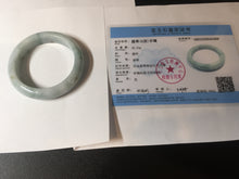 Load image into Gallery viewer, 53.7mm certificated Type A 100% Natural light green/yellow with green floating flowers Jadeite Jade bangle BK23-4409