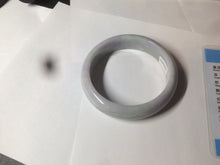Load image into Gallery viewer, 58.5mm 100% natural type A certified light green/purple jadeite jade bangle W91-0734
