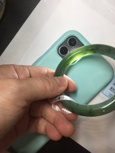 Load image into Gallery viewer, 56.3mm certified 100% Natural dark green black (碧玉) nephrite Jade bangle HT104-1584