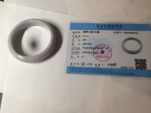 Load image into Gallery viewer, 58.5mm 100% natural type A certified light green/purple jadeite jade bangle W91-0734