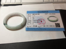 Load image into Gallery viewer, 53.5mm 100% natural certified sunny green brown pink oval jadeite jade bangle BN29-8348