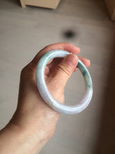 Load image into Gallery viewer, 57.8mm certified 100% natural type A green/purple/brown round cut jadeite jade bangle BF102-1686