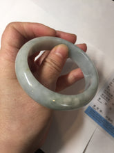 Load image into Gallery viewer, 56.3mm certified 100% natural Type A light green chubby jadeite jade bangle BK24-4402