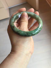 Load image into Gallery viewer, 58.7mm Certified 100% natural Type A dark green/sunny green/black/red/brown jadeite bangle PD81-9784