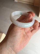 Load image into Gallery viewer, 52mm certified Type A 100% Natural green/white oval Jadeite Jade bangle BM60-0287