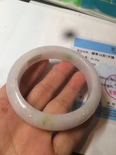 Load image into Gallery viewer, 57.5mm Certified 100% natural Type A sunny green/purple jadeite jade bangle AX90-1457