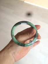 Load image into Gallery viewer, 55.5mm certified 100% natural Type A dark green/sunny green  jadeite jade bangle AX5-2839