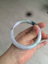 Load image into Gallery viewer, 57.8mm certified 100% natural type A green/purple/brown round cut jadeite jade bangle BF102-1686