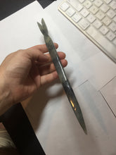 Load image into Gallery viewer, 22cm 100% Natural light green black Xiu Jade Serpentine vantage fish square style hairpin AW21