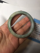 Load image into Gallery viewer, 55.7mm certified 100% natural type A green/yellow/gray jadeite jade bangle AU53-0246
