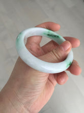 Load image into Gallery viewer, 56.5mm certified Type A 100% Natural sunny green/purple/white(白底青) Jadeite Jade bangle BF141-4072