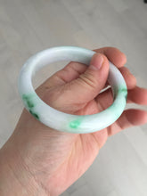 Load image into Gallery viewer, 56.5mm certified Type A 100% Natural sunny green/purple/white(白底青) Jadeite Jade bangle BF141-4072