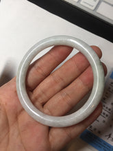 Load image into Gallery viewer, 54mm 100% natural Type A green white slim round cut jadeite jade bangle BL101-4674