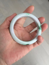 Load image into Gallery viewer, 56.5mm certified Type A 100% Natural sunny green/purple/white(白底青) Jadeite Jade bangle BF141-4072
