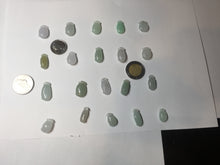 Load image into Gallery viewer, 100% natural type An icy watery light purple green white blessed melon 福瓜) Jadeite Jade pendant group BP58
