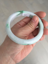 Load image into Gallery viewer, 56.5mm certified Type A 100% Natural sunny green/purple/white(白底青) Jadeite Jade bangle BF141-4072