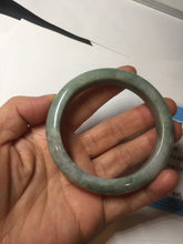 Load image into Gallery viewer, 55.3mm certified 100% natural type A green/yellow/gray jadeite jade bangle AU54-0245